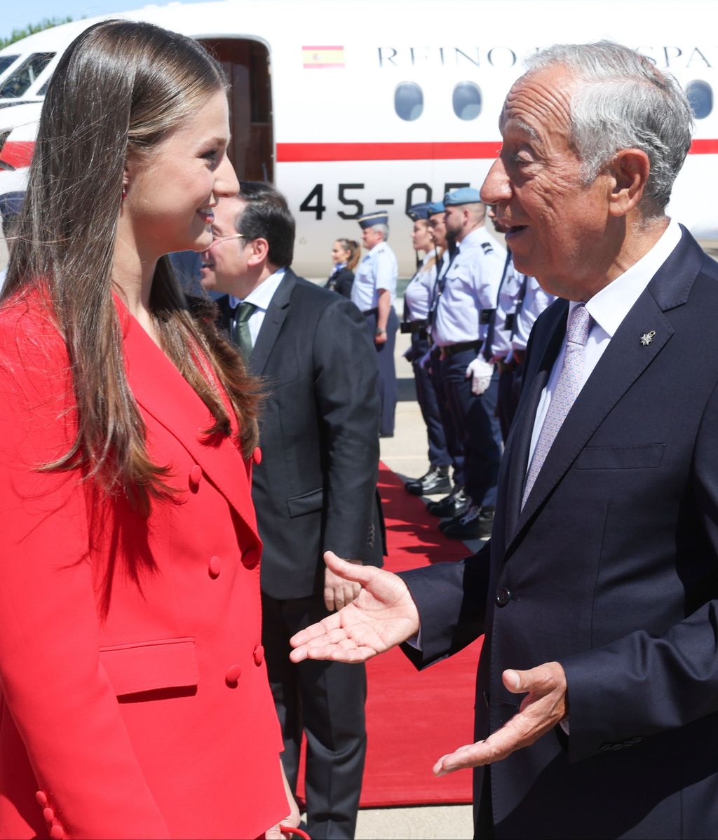La princesa ha sido recibida por el presidente de la República Portuguesa
