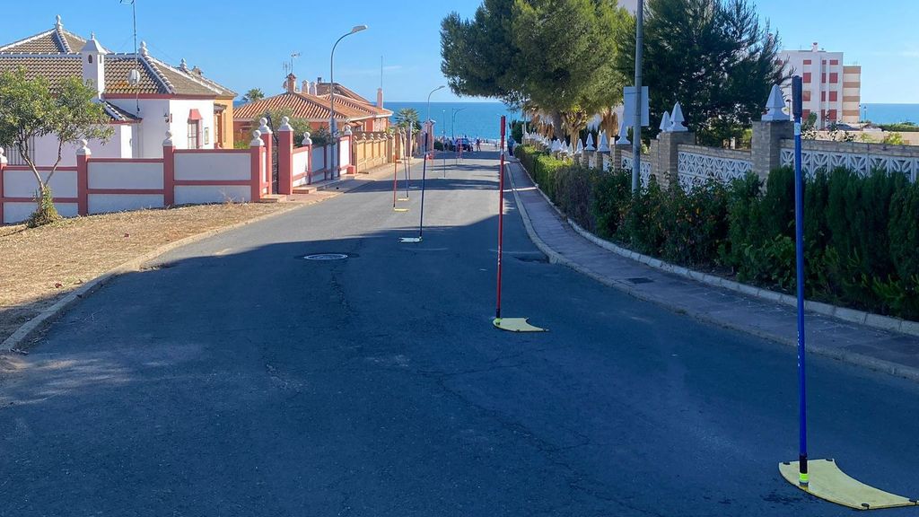 Parte del trazado de alpino en línea en Matalascañas, Huelva