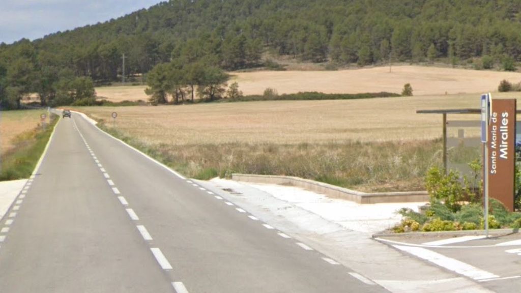 Carretera C-37 a su paso por Santa María de Miralles, Barcelona