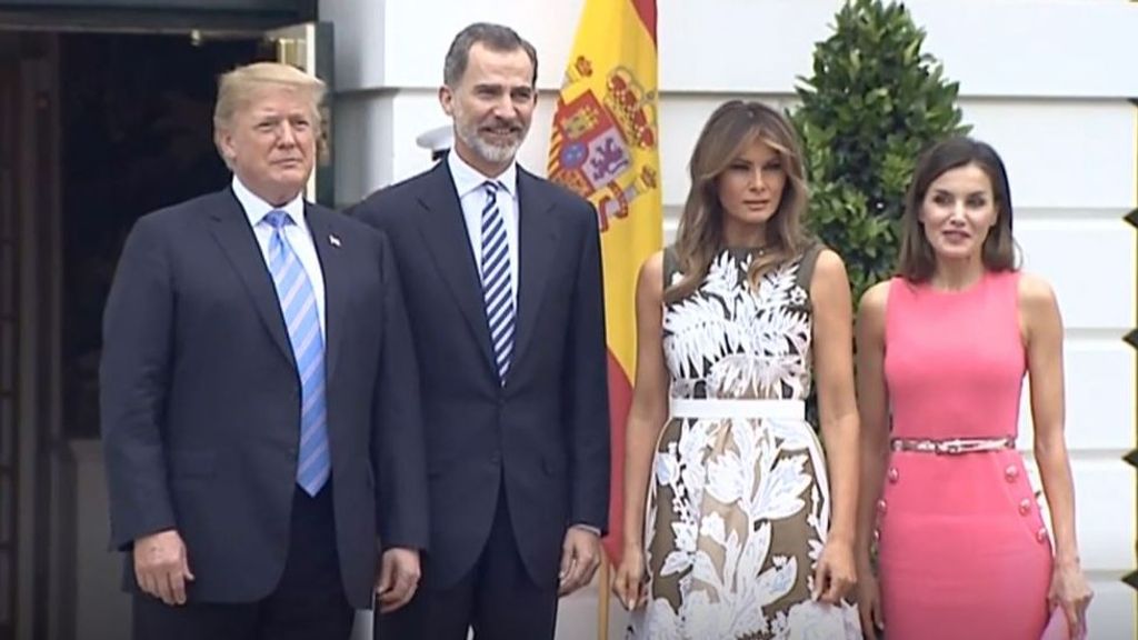 Donald Trump, Felipe VI, Melania Trumo y Letizia Ortiz