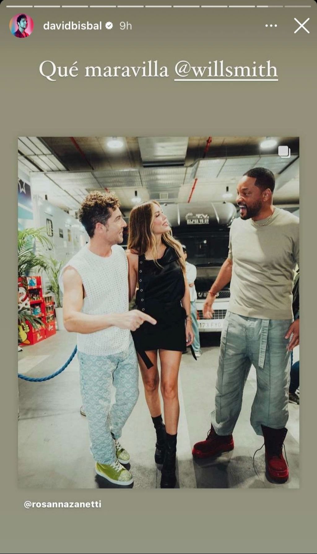 El encuentro entre David Bisbal, Rosanna Zanetti y Will Smith