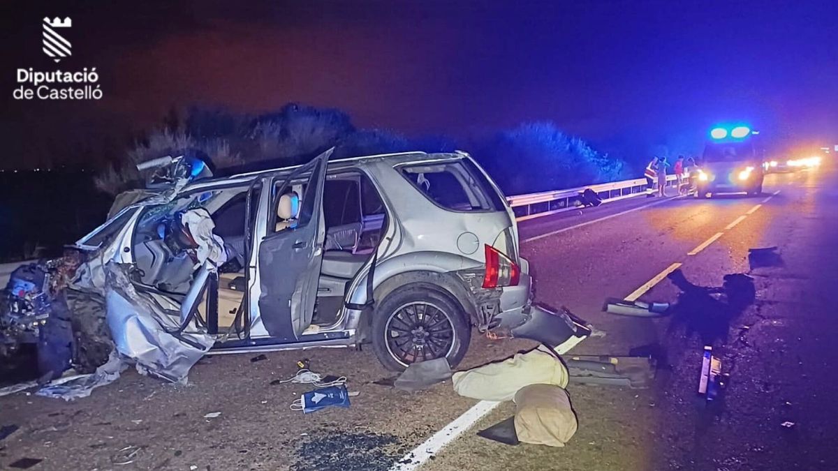 Grave accidente de un coche con otro en Nules, Castellón