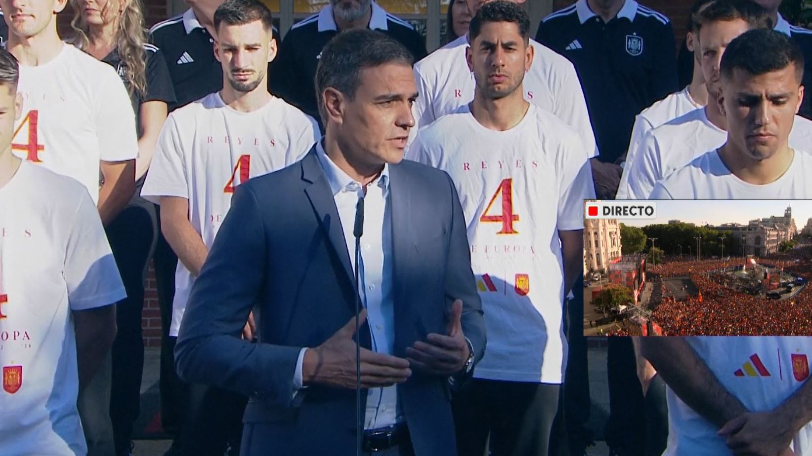 Recibimiento de Pedro Sánchez a la Selección Española de Fútbol
