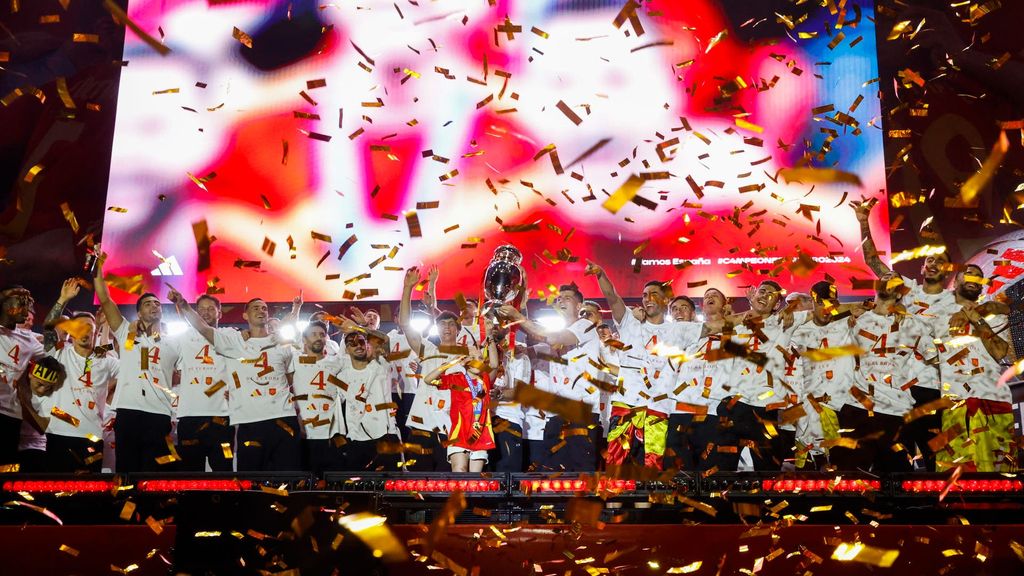 Celebración de la selección española en Madrid