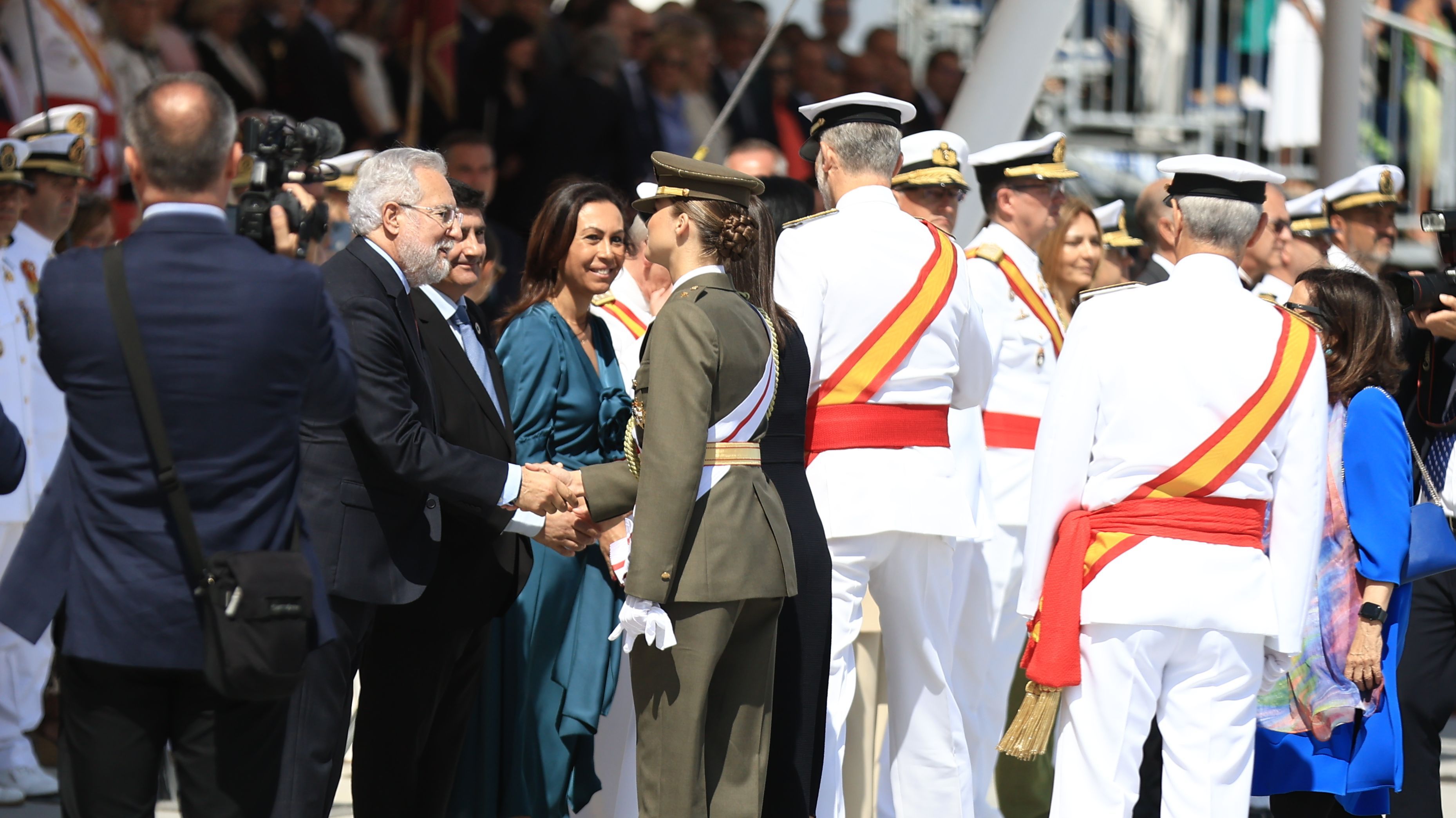 La princesa Leonor y el rey Felipe este 16 de julio.