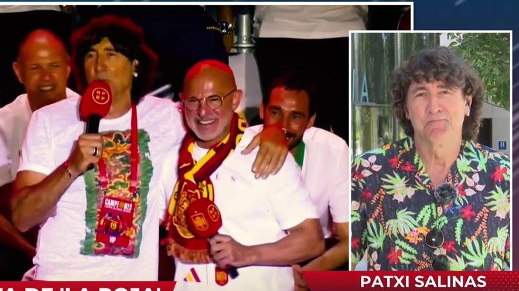 Patxi Salinas, de su dúo musical con De la Fuente en la fiesta de la Eurocopa: "Fue improvisado"