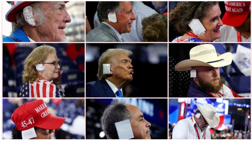 Los delegados en la convención republicana se tapan la oreja como Trump