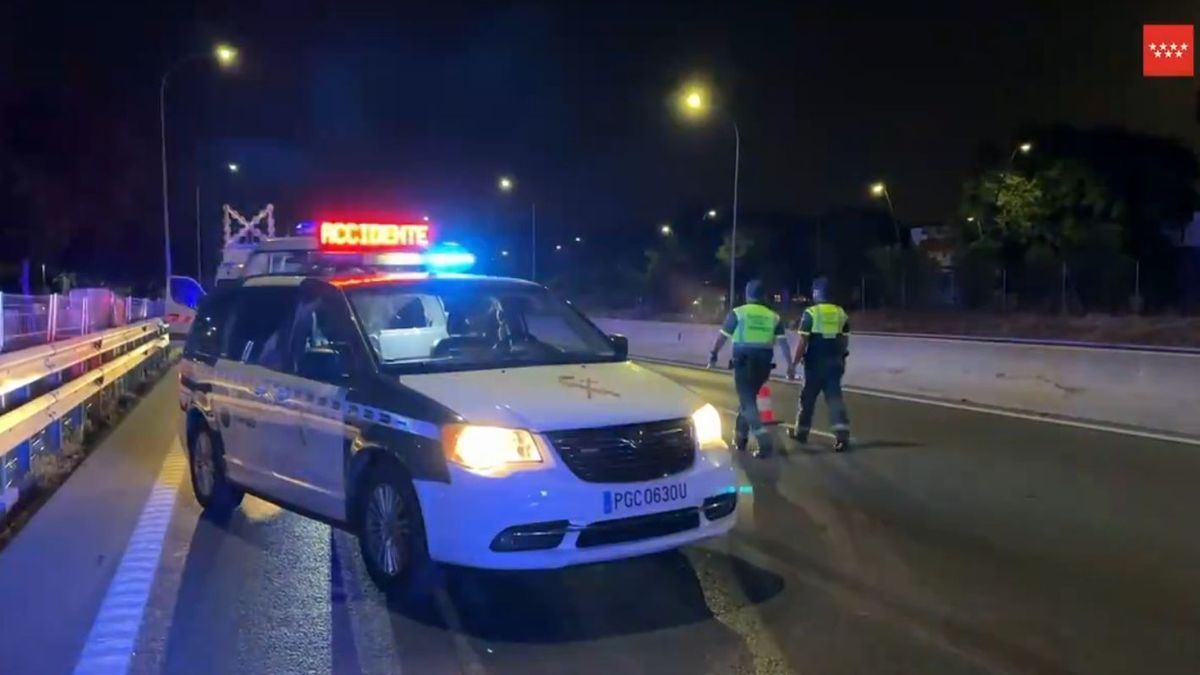 Guardia Civil en lugar de un accidente en Madrid