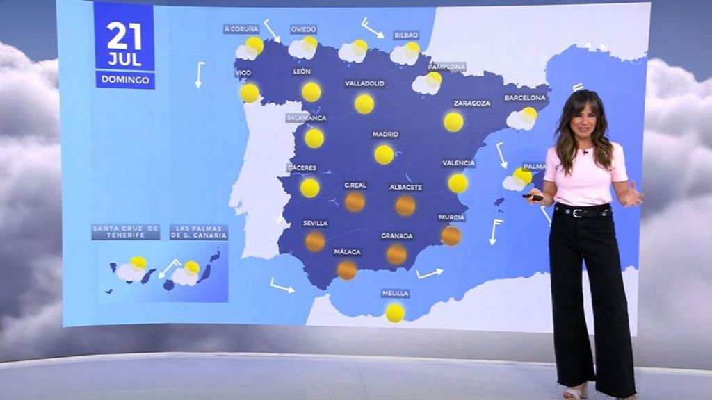 Las temperaturas descenderán este domingo con carácter general y solo Málaga y Albacete estarán en alerta por calor