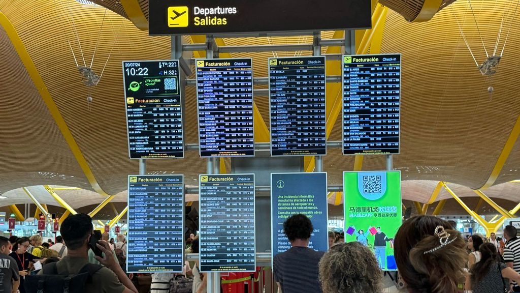 Los aeropuertos españoles recuperan la normalidad tras la resaca por la caída de Microsoft