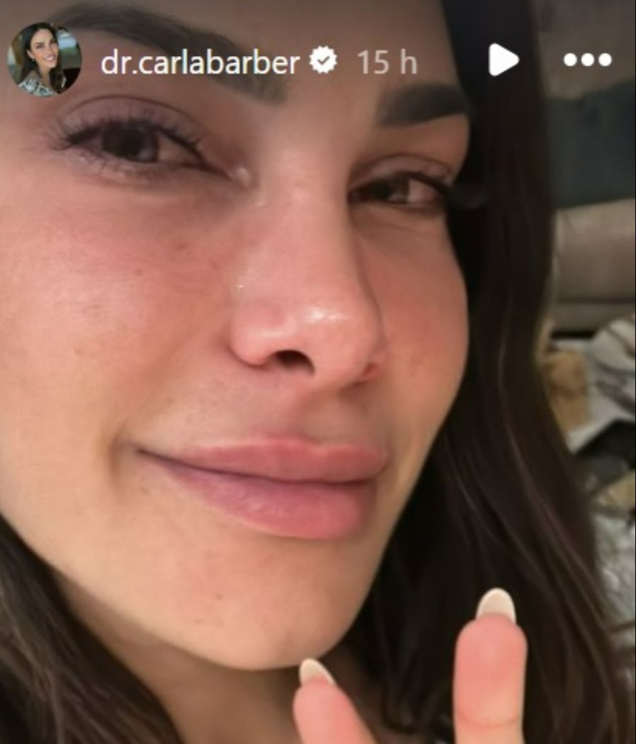 La foto de Carla Barber llorando que ha preocupado a sus seguidores