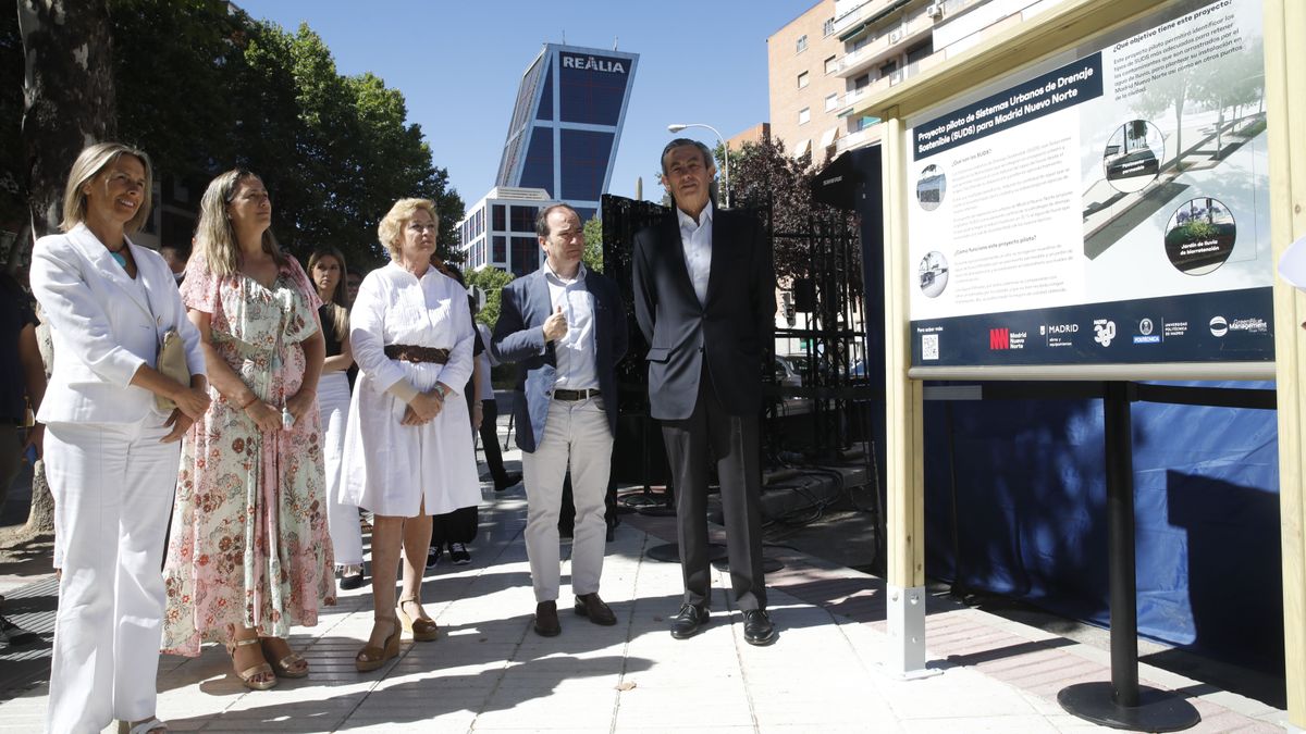 Yolanda Estrada, Paloma García Romero y Borja Carabante presentan el proyecto piloto de SUDS de Madrid Nuevo Norte