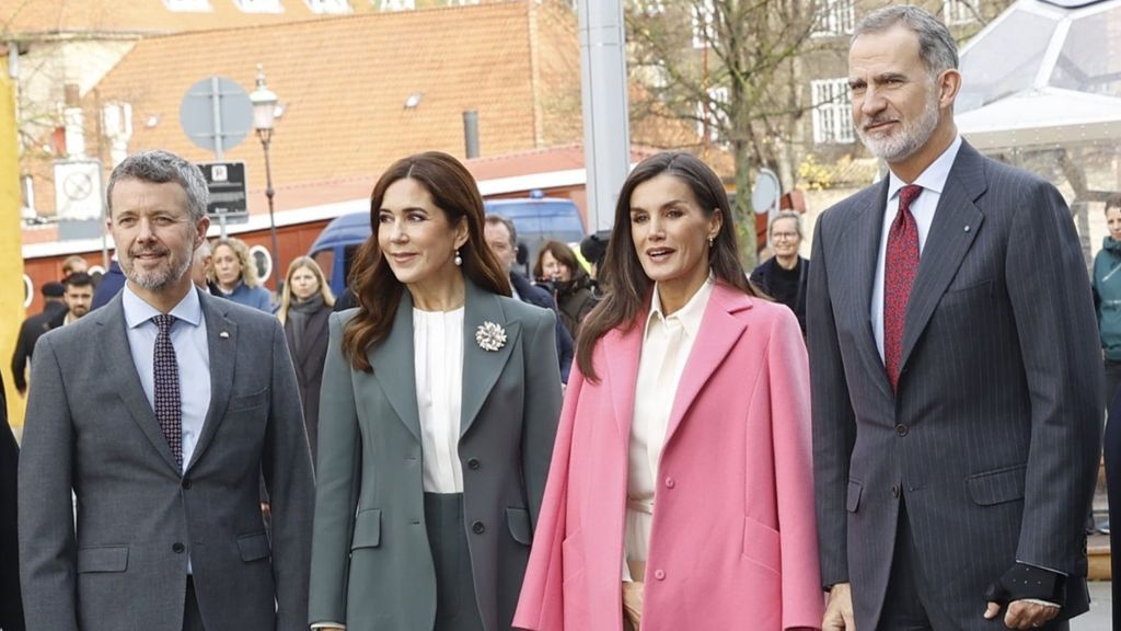 Federico y Mary de Dinamarca y Letizia y Felipe VI en su visita de Estado al país danés en noviembre de 2023.