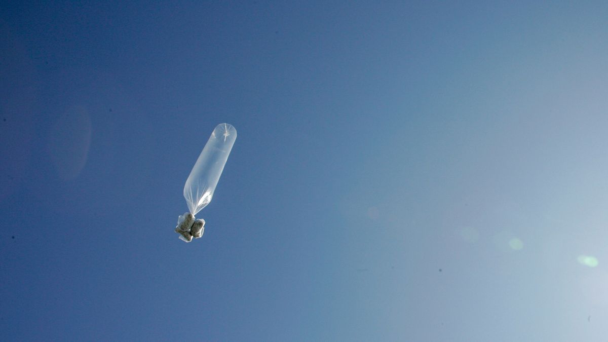 Imagen de archivo de un lanzamiento de globos entre Corea del Norte y Corea del Sur