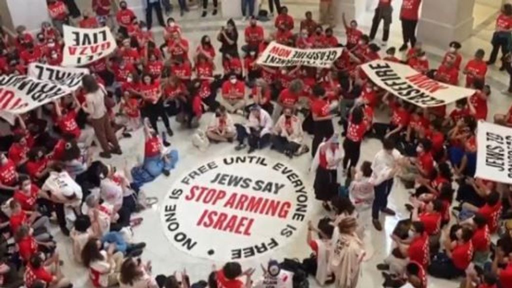 Protesta contra la visita de Netanyahu: 200 detenidos frente al Capitolio en Washington