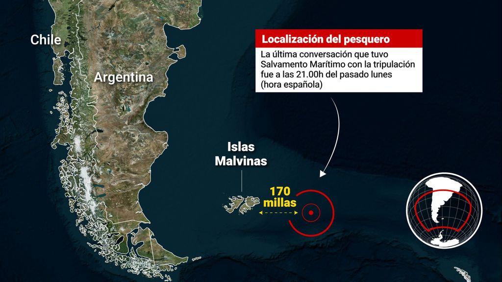 Mapa del naufragio