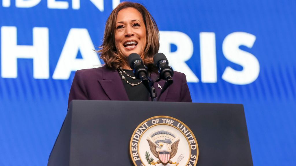 La candidata demócrata y vicepresidenta de Estados Unidos, Kamala Harris