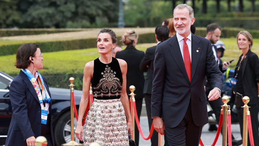 Felipe y Letizia, a su llegada a la inaguración de los Juegos Olímpicos de París