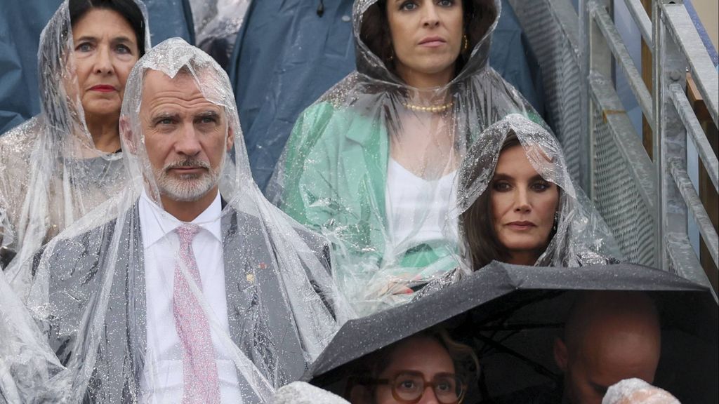 Los reyes Felipe y Letizia en la ceremonia.