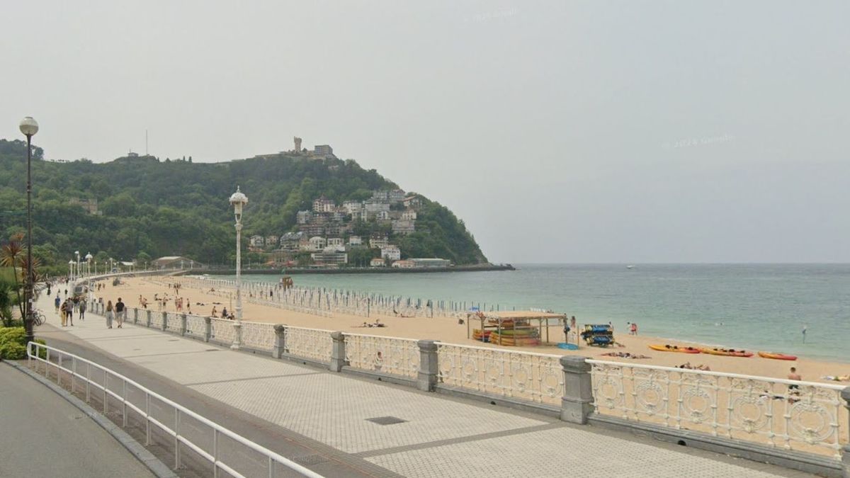 Playa de Ondarreta en San Sebastián, Guipúzcoa