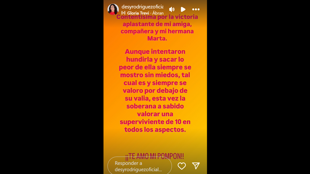 El mensaje de Desi para Marta