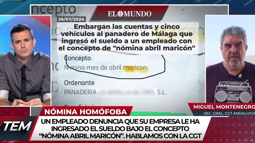 Embargada la panadería que ingresó a un empleado con el concepto "nómina maricón"