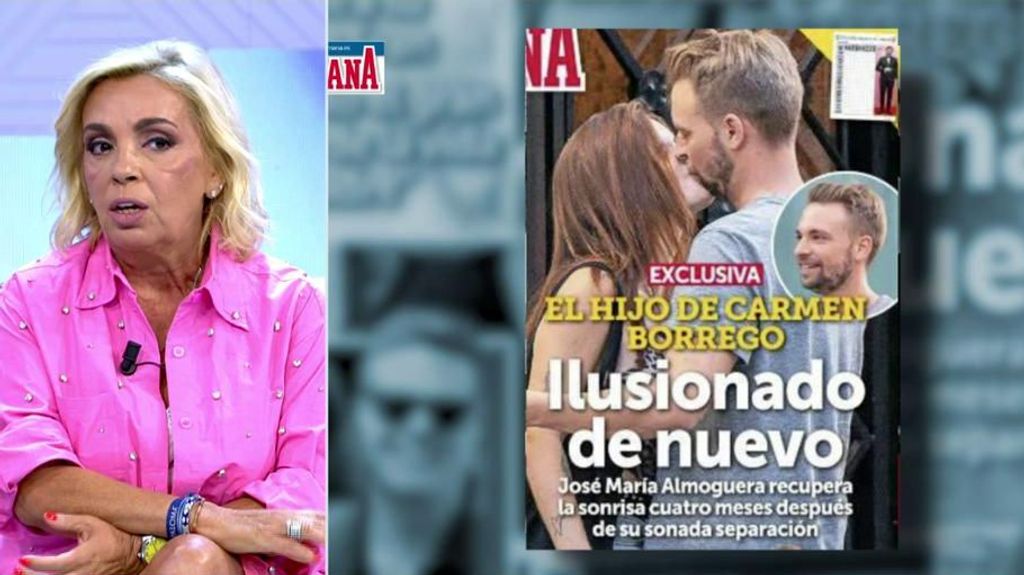 Carmen Borrego reacciona la nueva ilusión de su hijo