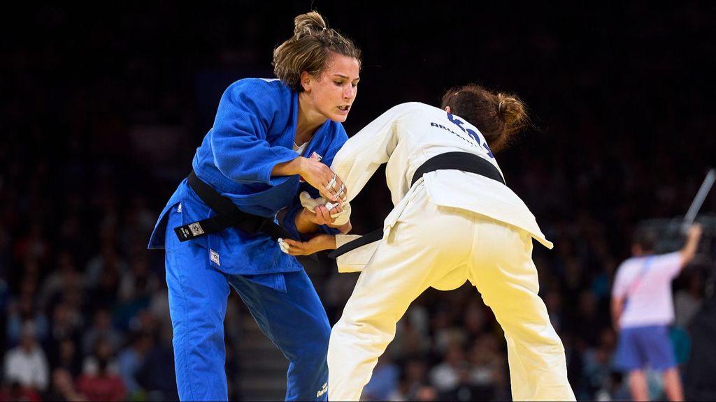 La judoca Laura Martínez en combate