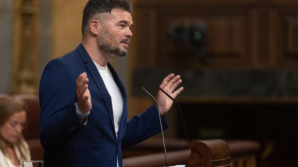 El portavoz de ERC en el Congreso, Gabriel Rufián, en el Congreso de los Diputados, a 4 de julio de 2024, en Madrid (España).