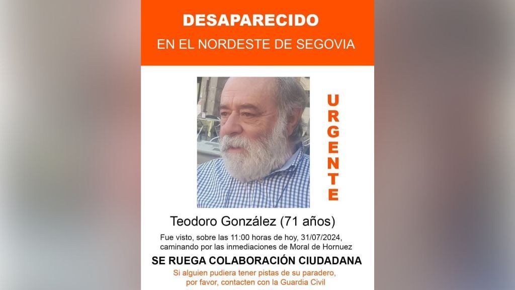 Información de la desaparición de Teodoro González en Segovia