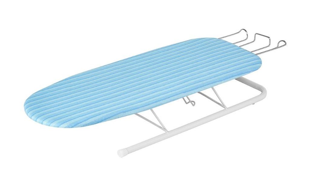 Tabla de planchar de sobremesa con apoyo retráctil