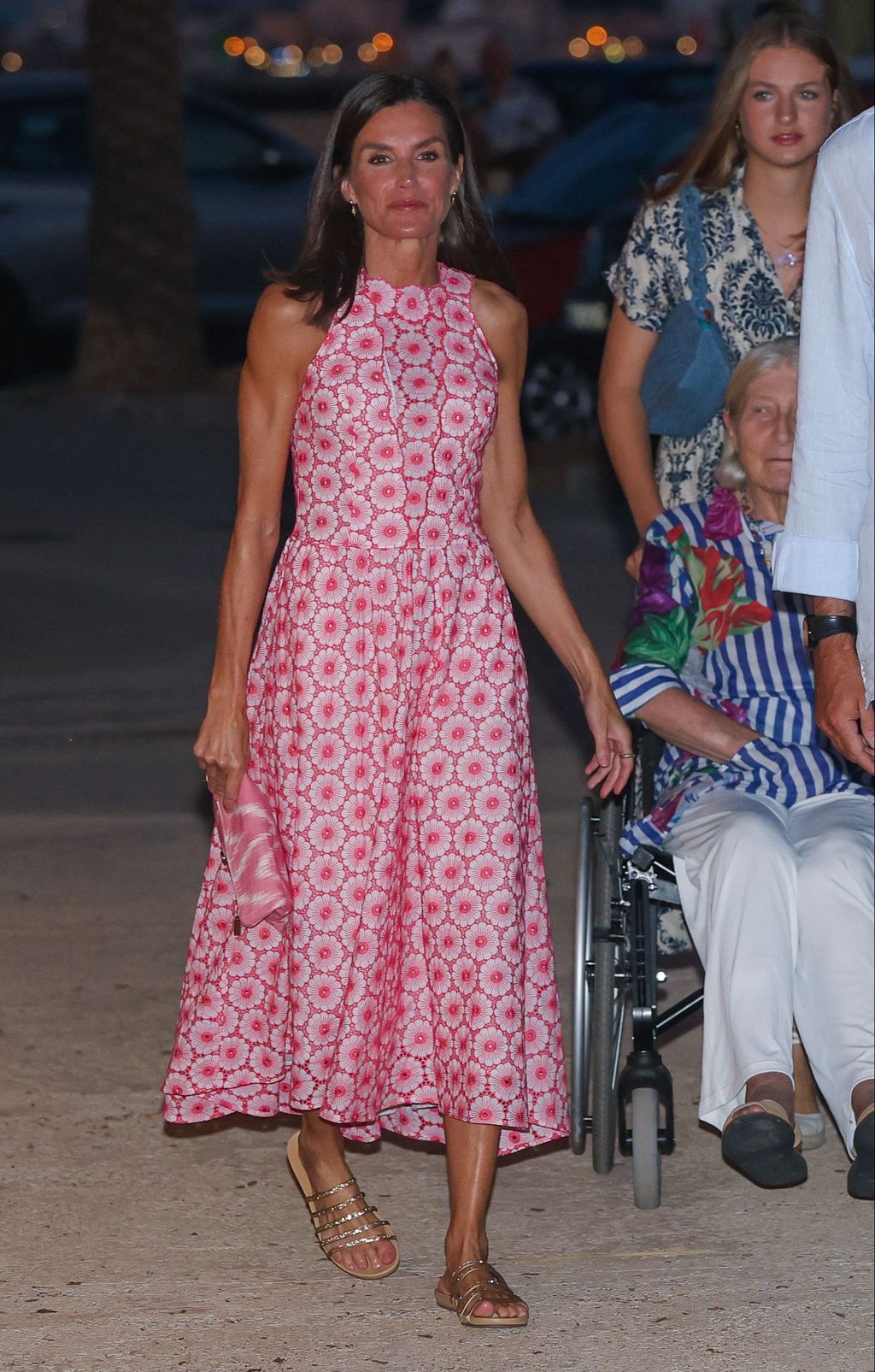 La reina Letizia, durante la cena familiar en Mallorca