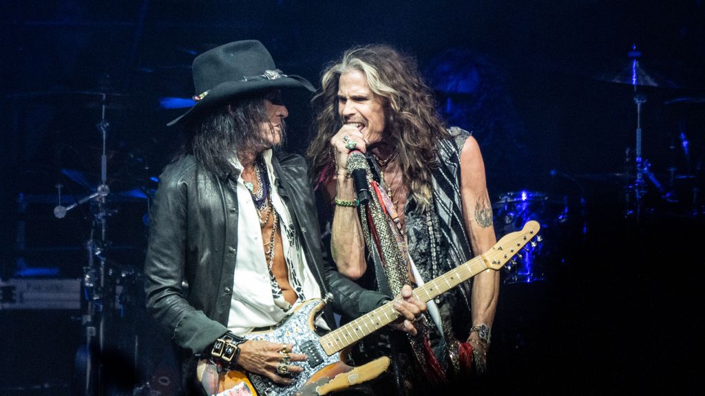 La dupla creativa de Aerosmith, Steven Tyler y Joe Perry, durante su última gira.