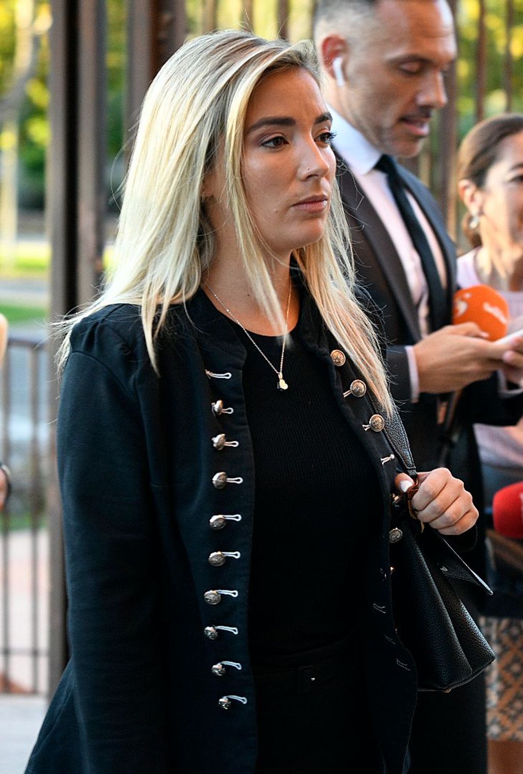 Carmen Almoguera, durante el funeral de su abuela el pasado septiembre