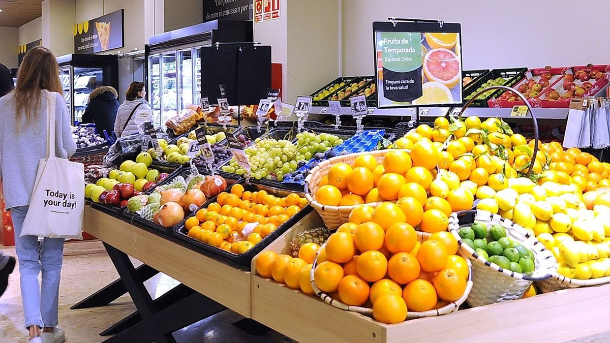 Frutería de un supermercado.