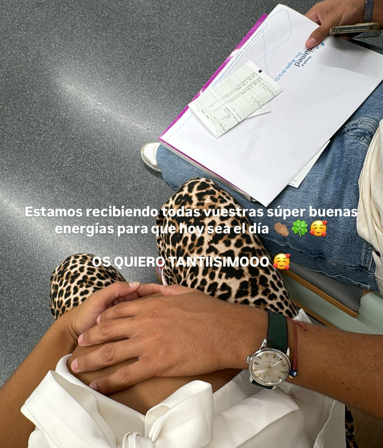 La foto de Alma Bollo con su novio en el hospital