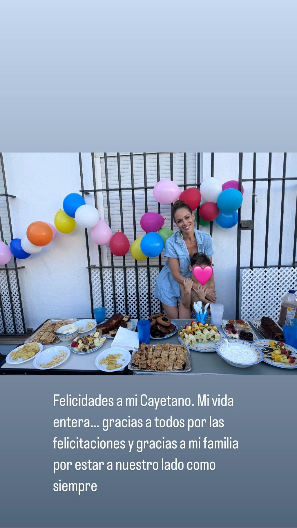 La imagen de la celebración del santo de Cayetano, el hijo de Eva González