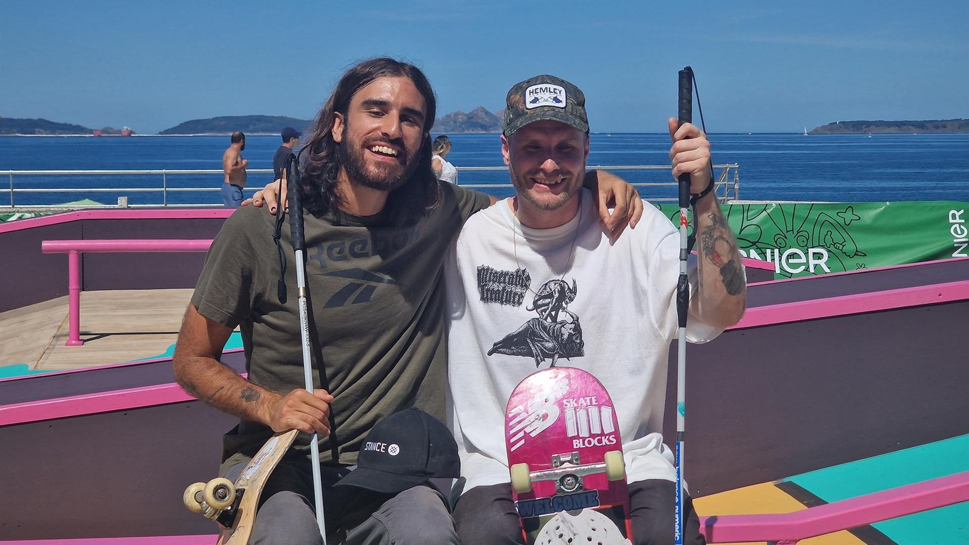 Marcelo Lusardi y Richard Moore este miércoles en las instalaciones de O Marisquiño en Vigo (Pontevedra) Marcelo Lusardi y Richard Moore este miércoles en las instalaciones de O Marisquiño en Vigo (Pontevedra)
