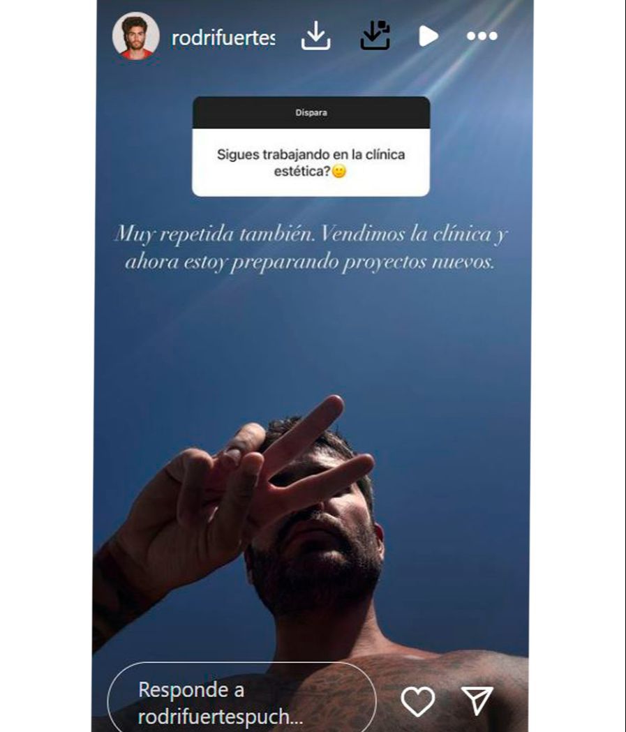 Rodri Fuertes comunica una noticia acerca de su clínica de estética