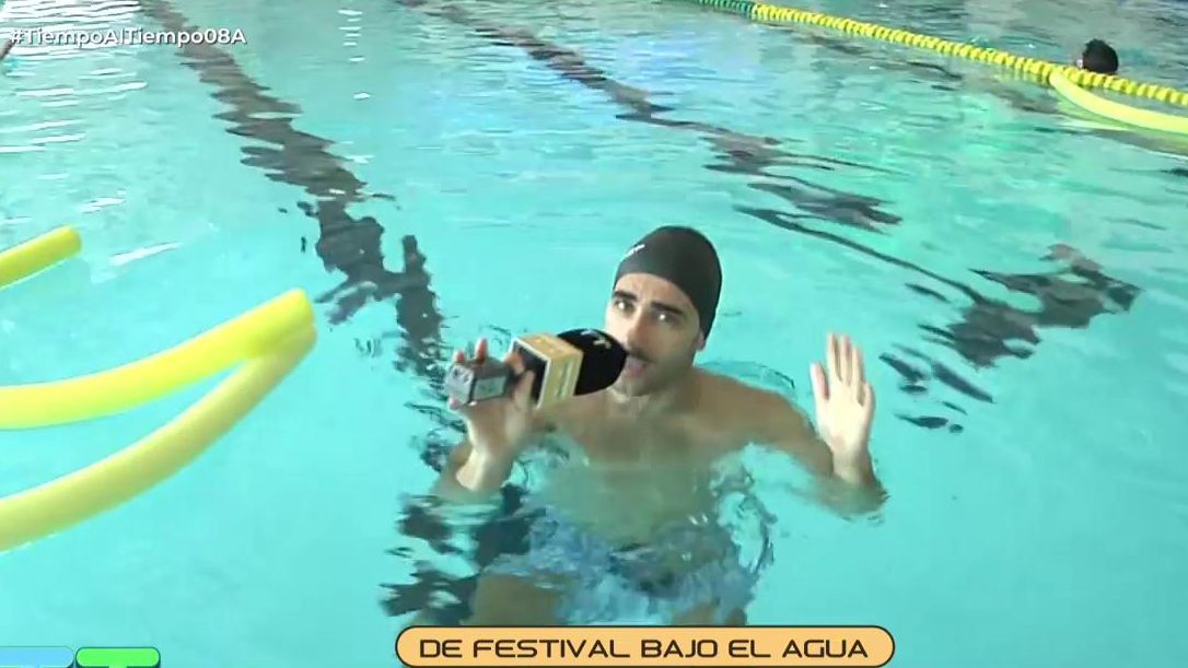 Un reportero de 'TAT', en una piscina sonora