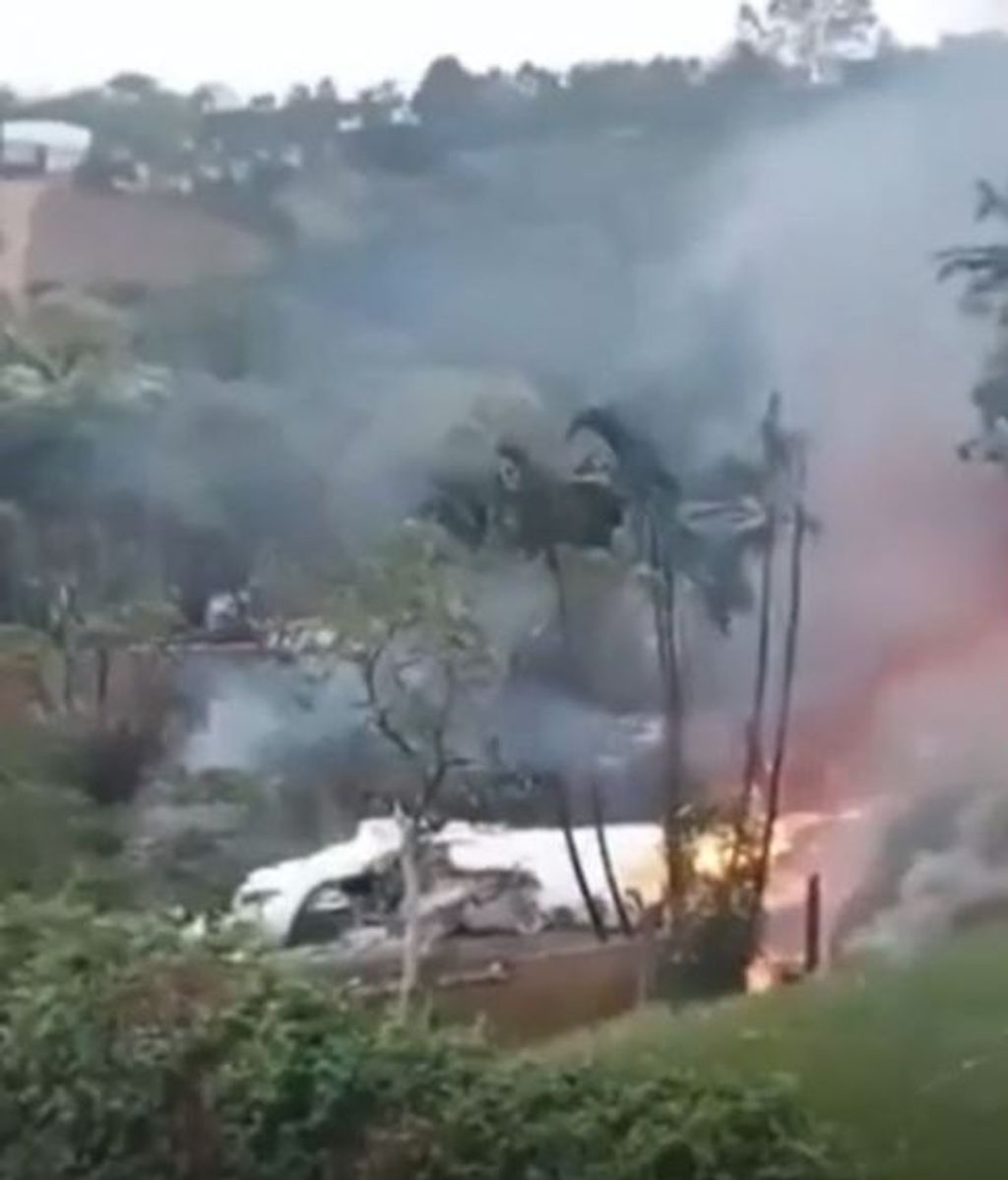 El avión siniestrado en Brasil