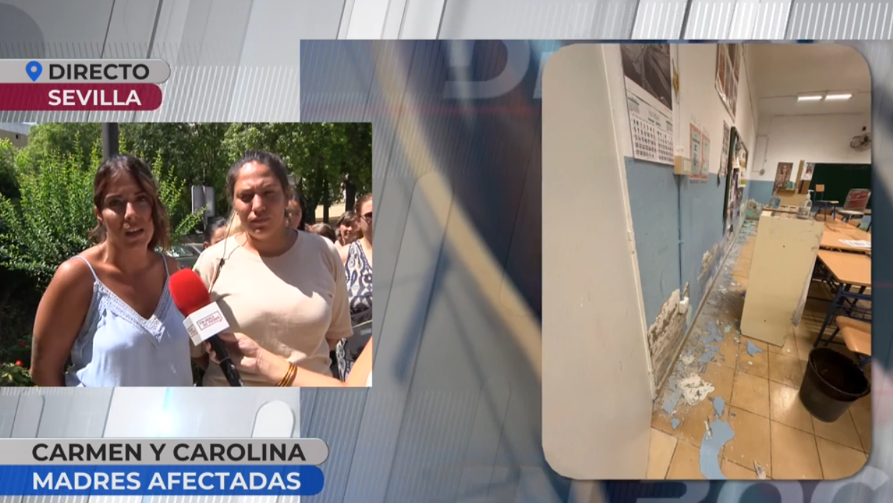 Las madres de un colegio de Sevilla denuncian que el centro está en ruinas y okupado: &quot;Hay clases a pedazos&quot;