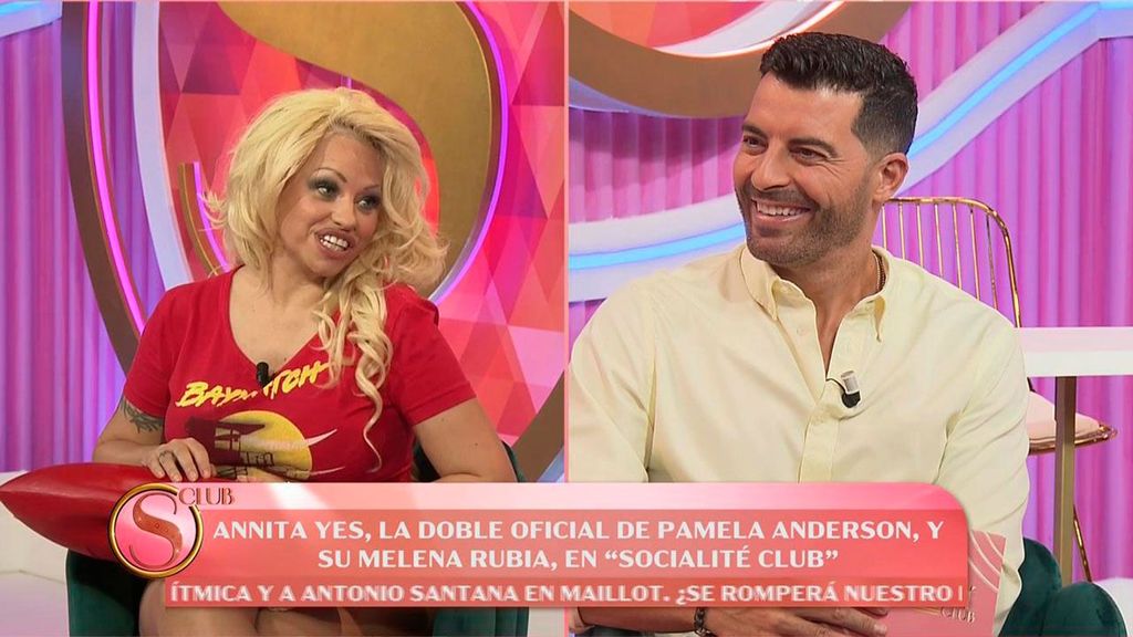 La visita de Annita Yes, la doble de Pamela Anderson Socialité 2024 Socialité Club 45