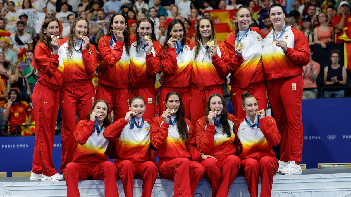 La selección española de waterpolo femenino, medalla de oro en los Juegos Olímpicos tras ganar a Australia