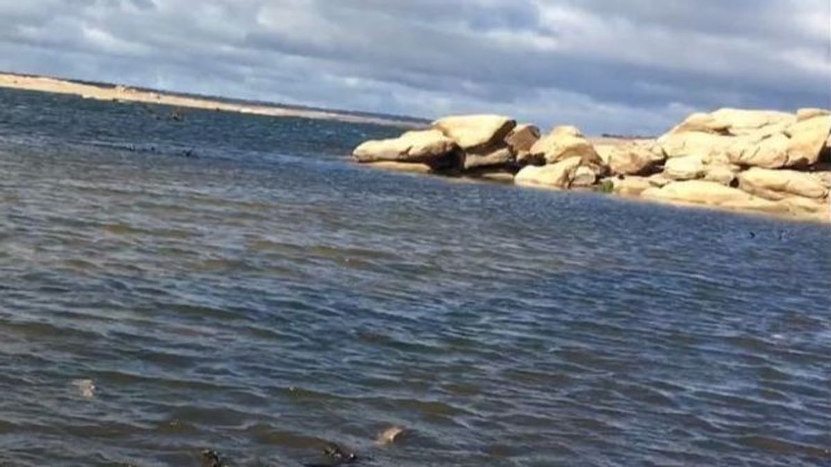 Embalse de la Almendra en Zamora, donde la mujer fue arrastrada por el viento en su colchoneta