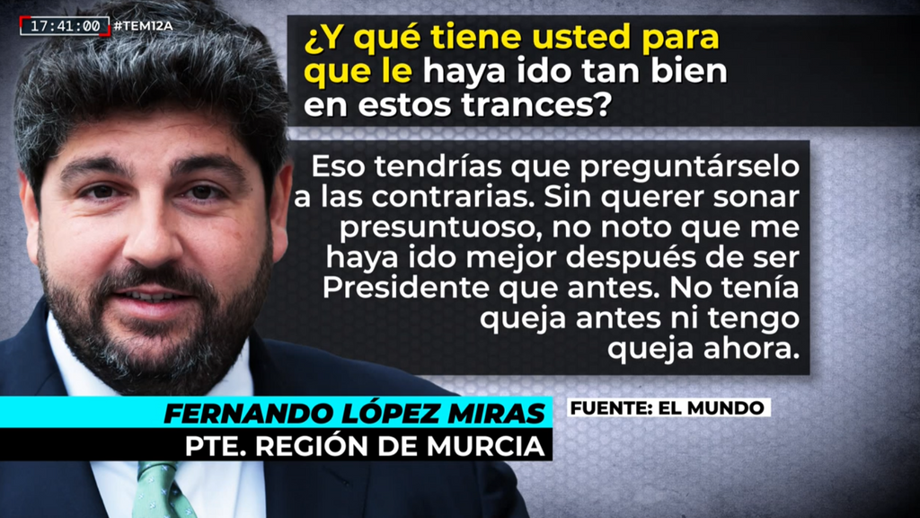 las declaraciones de López Miras