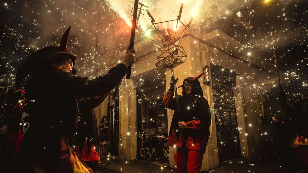 Correfocs en las Fiestas de Gràcia