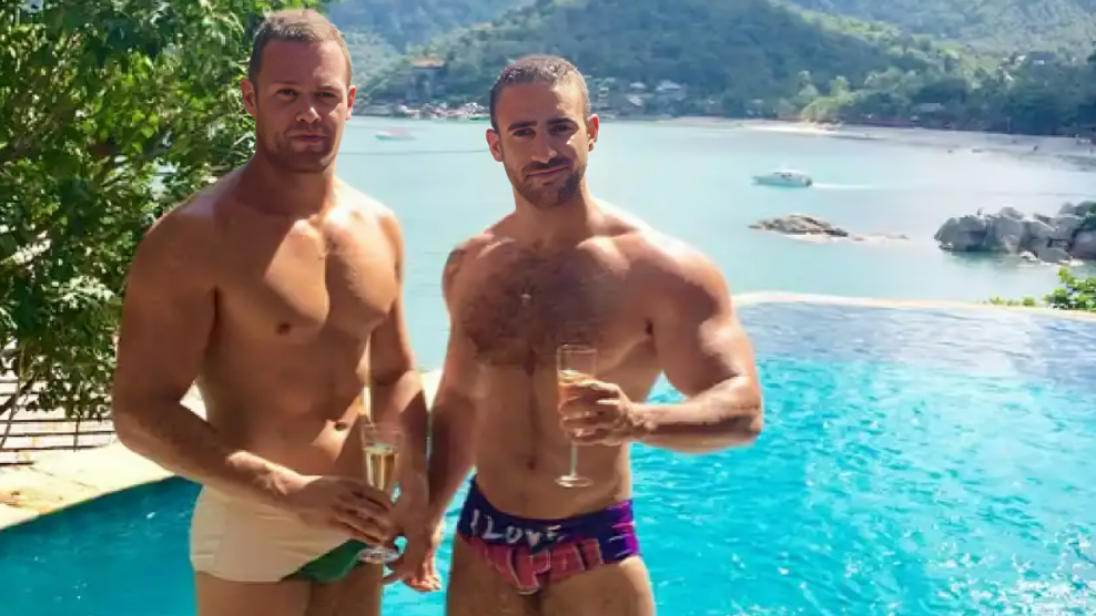 Eliad Cohen junto a su expareja, Gustavo Oliva