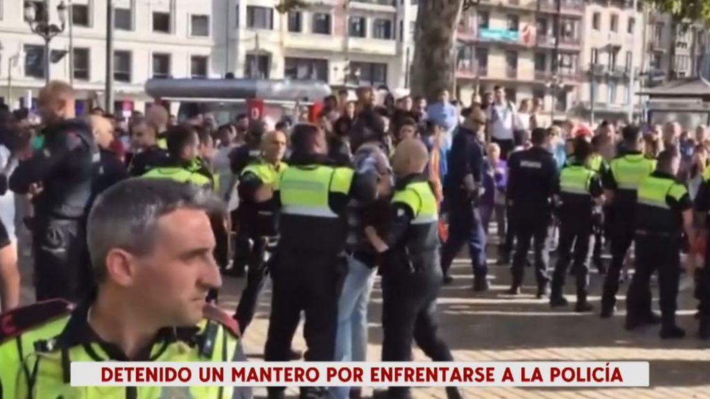 un mantero detenido en Bilbao