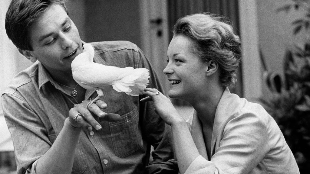 Alain Delon con Romy Schneider